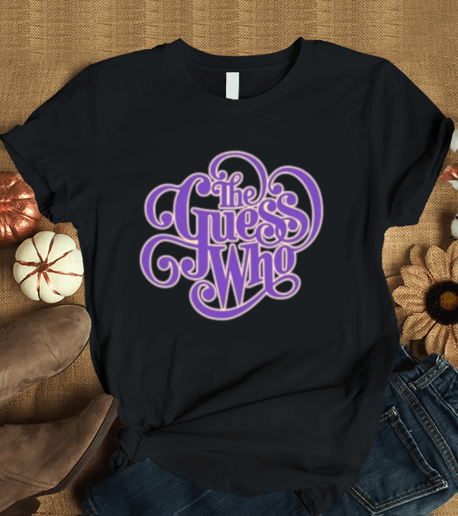 The Guess Who Store Purple Classic Curling Script T-Shirt