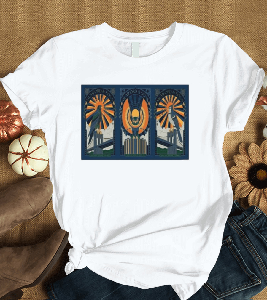 Mumford & Sons Madison Square Garden NYC 2026 Event August 11 13 Trio Nights T-Shirt
