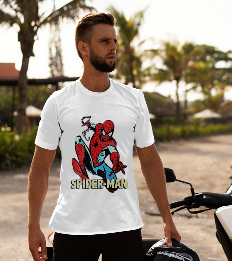 Spider Man Action Pose Marvel Superhero Avengers Comic T-Shirt