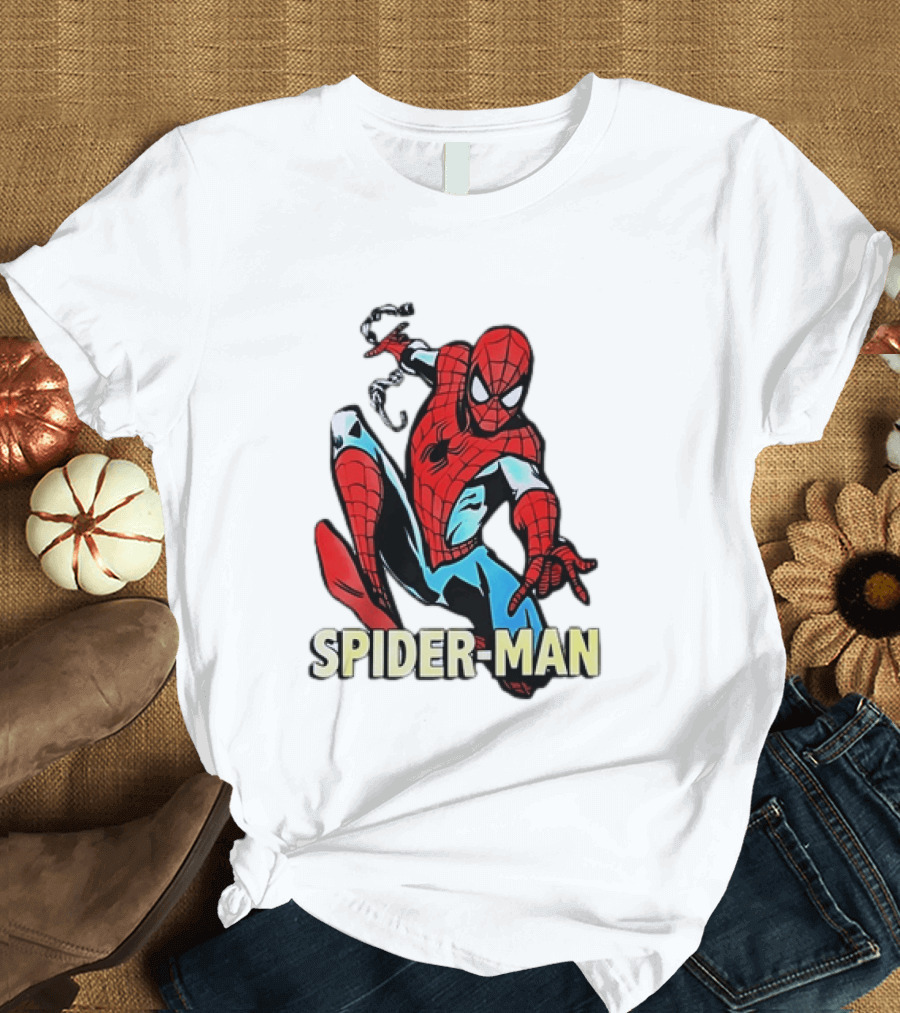 Spider Man Action Pose Marvel Superhero Avengers Comic T-Shirt