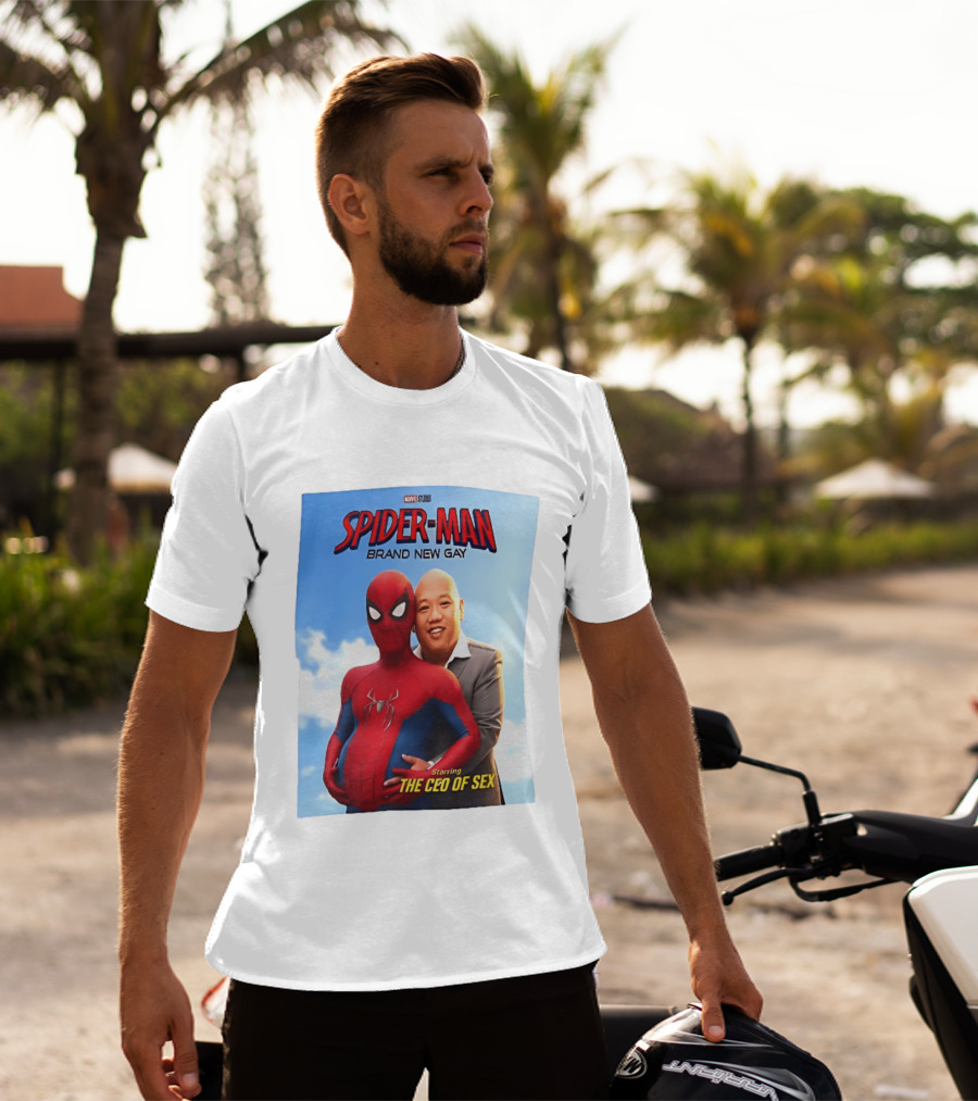 Spider Man Brand New Gay Starring The CEO Of Sex Marvel Studios T-Shirt