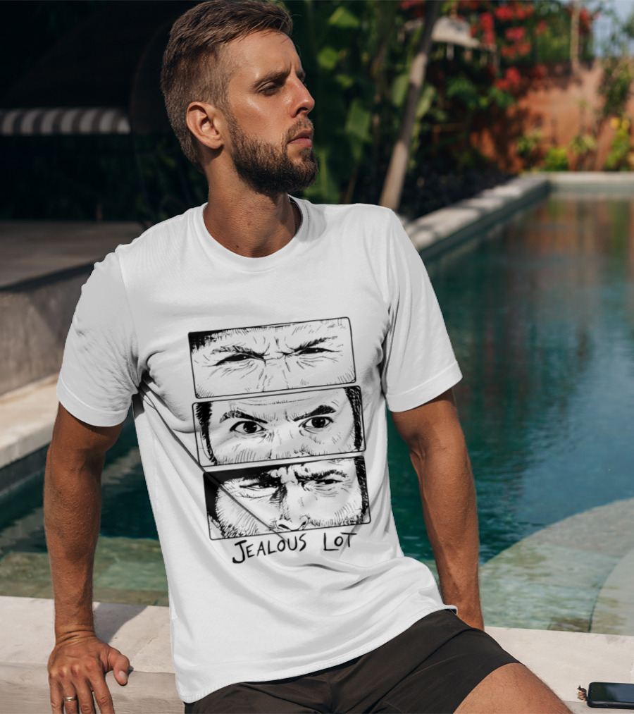 Jealous Lot Eyes Drawing Three Panels T-Shirt