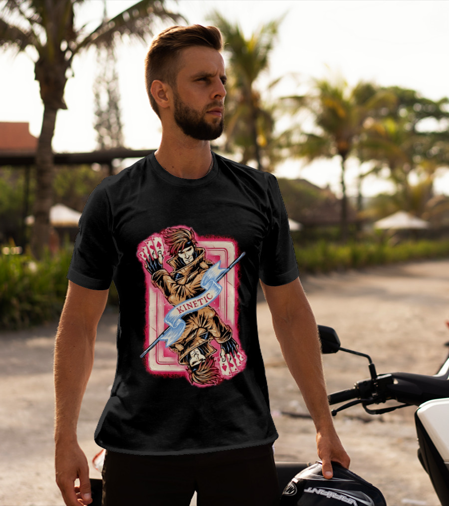 Gambit Kinetic Playing Card X Men Marvel T-Shirt