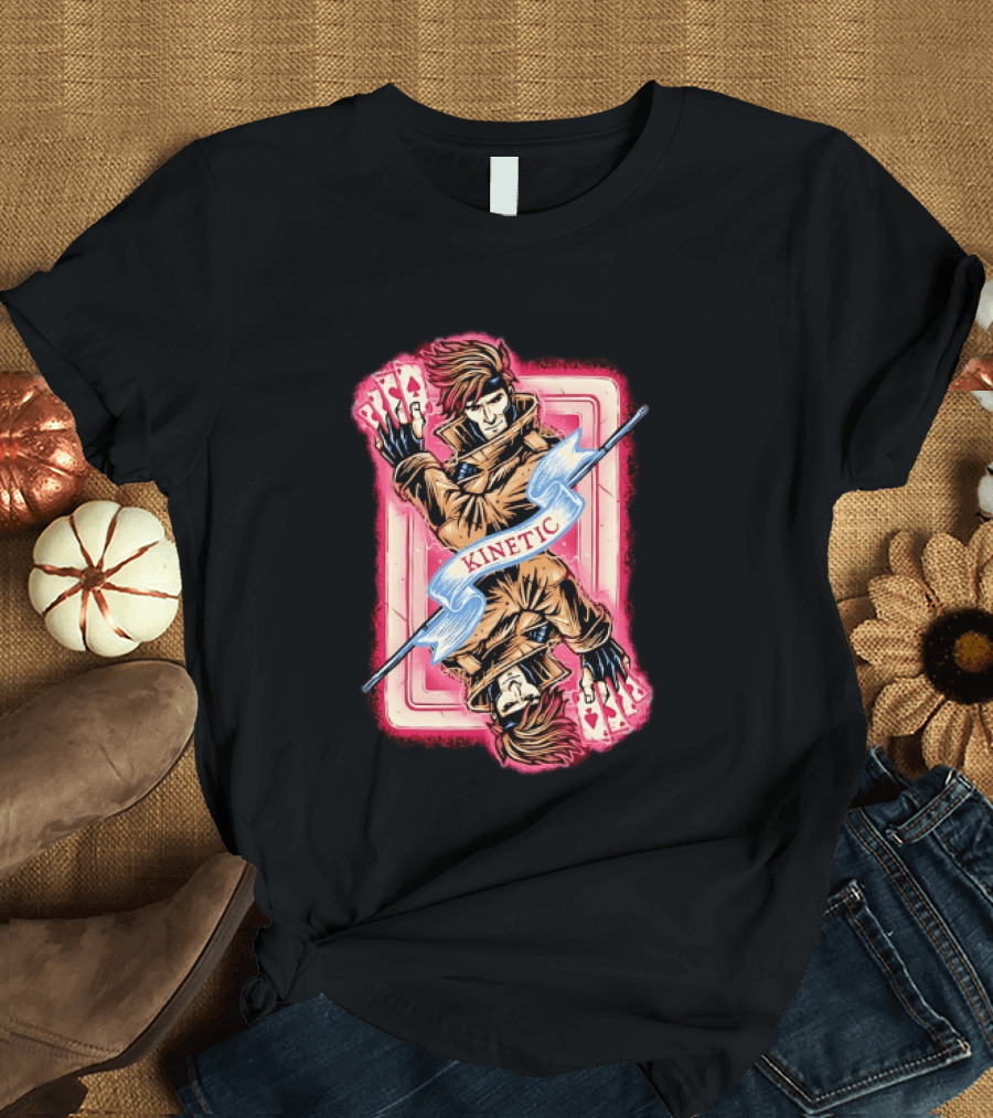 Gambit Kinetic Playing Card X Men Marvel T-Shirt