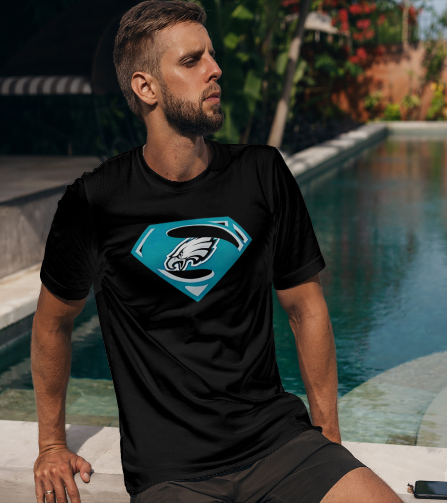 Philadelphia Eagles Superman Crest NFL Football Team T-Shirt