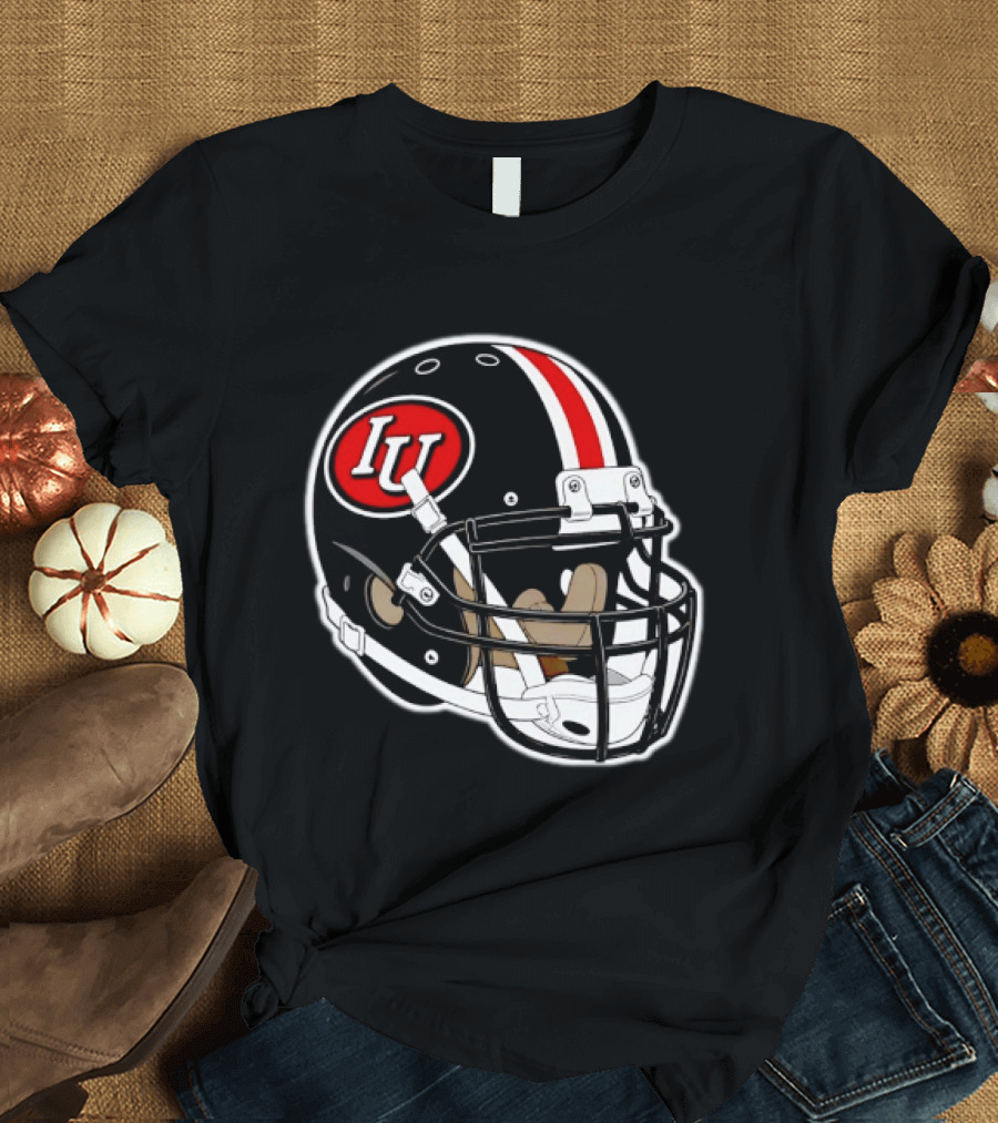 Indiana Hoosiers IU Football Helmet T-Shirt