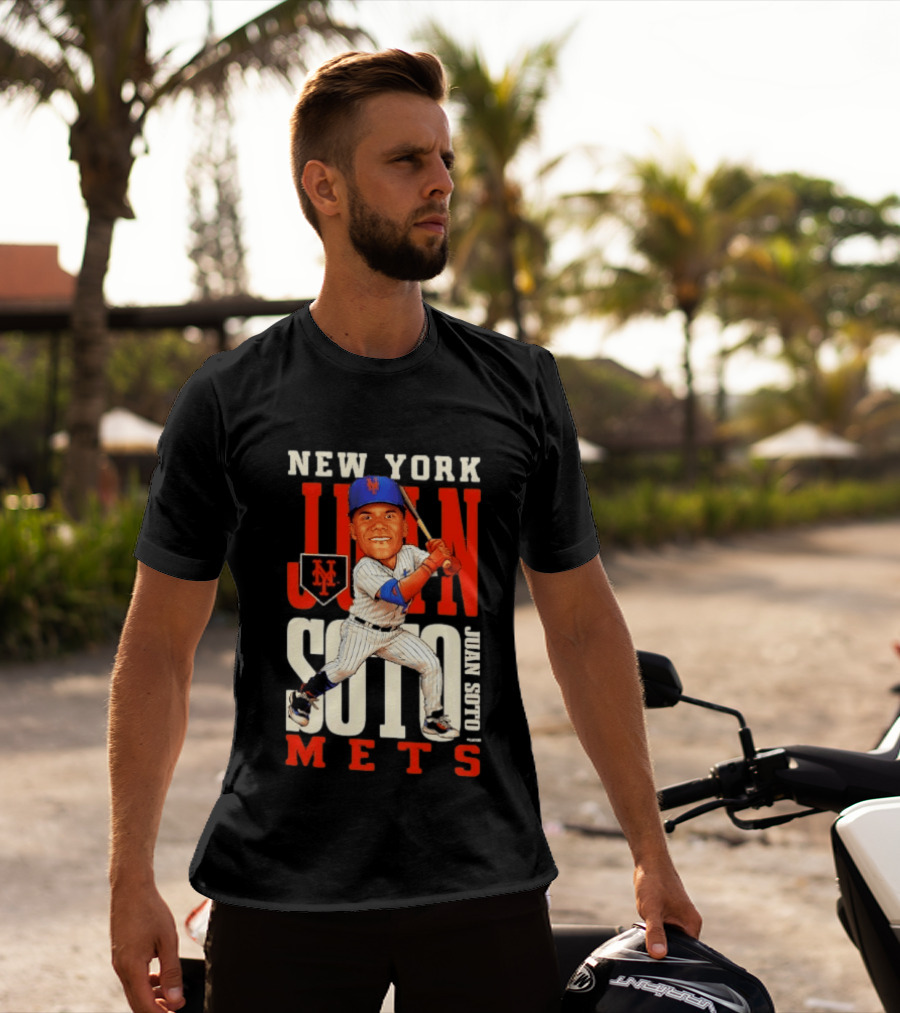 New York Mets Juan Soto Caricature MLB Baseball T-Shirt