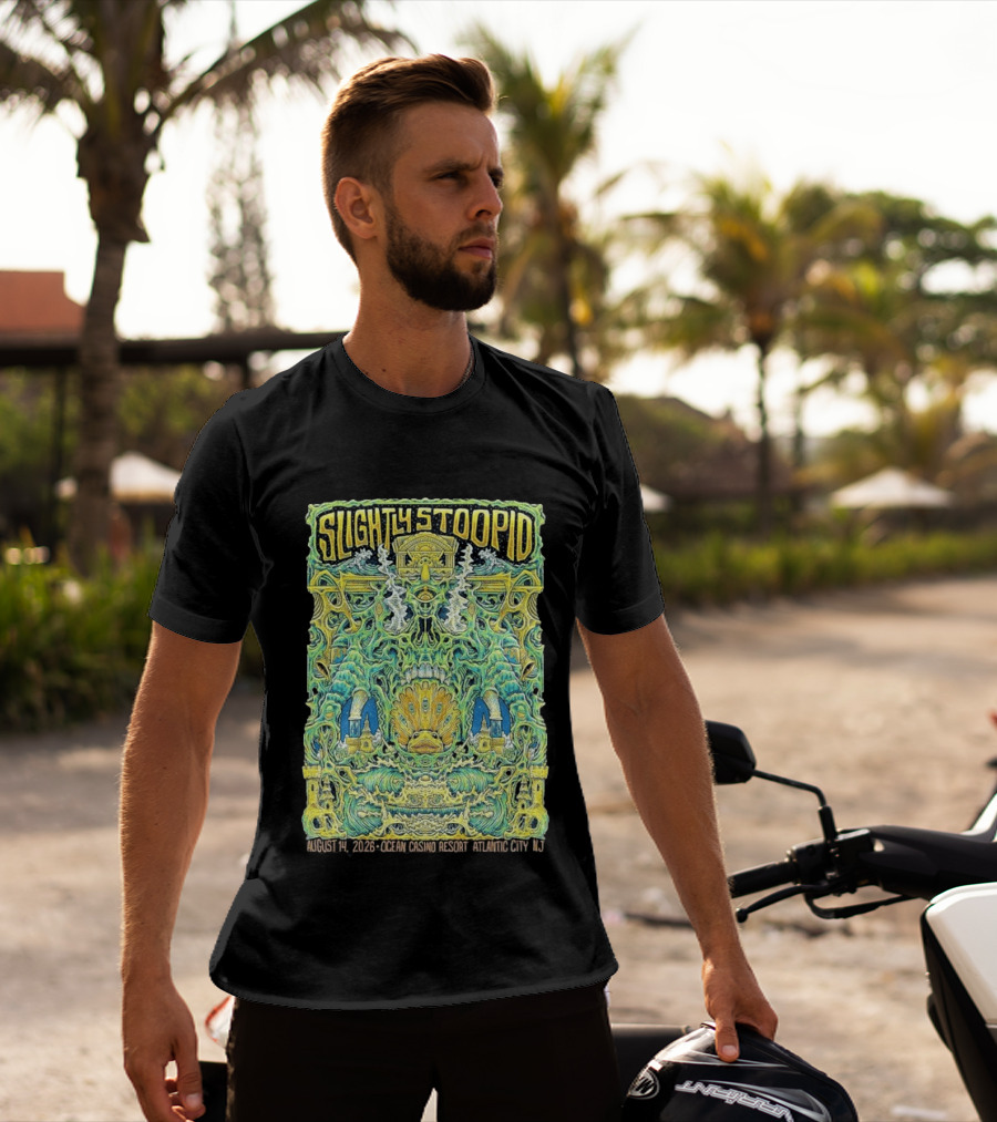 Slightly Stoopid August 14 2026 Ocean Casino Resort Atlantic City NJ Psychedelic Event T-Shirt