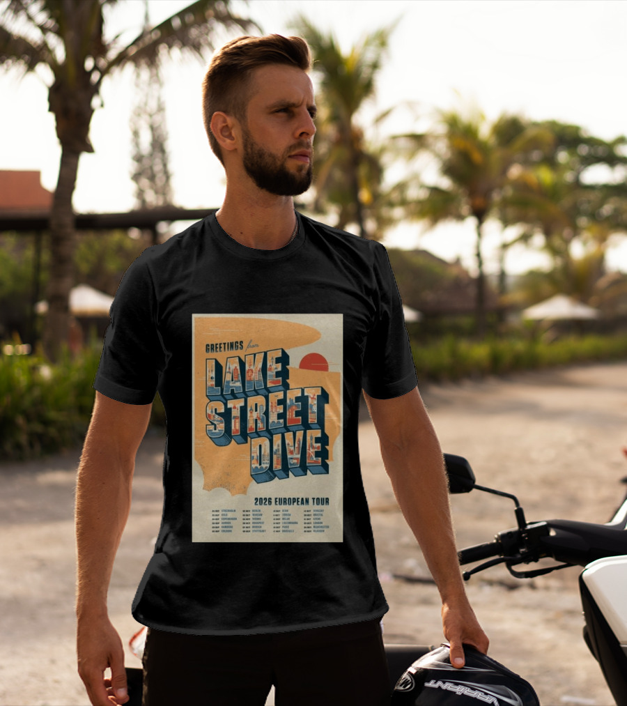 Greetings From Lake Street Dive 2026 European Tour Paris October 16 Le Bataclan T-Shirt