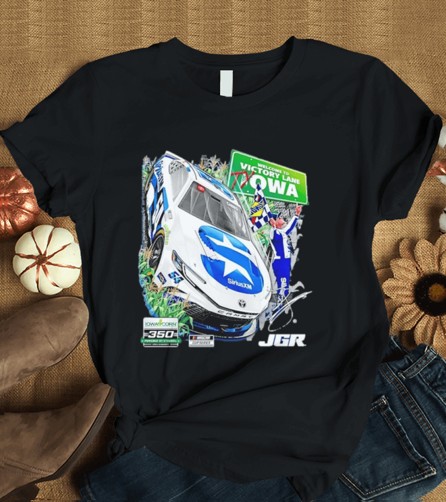 Ty Gibbs Welcome To Victory Lane Iowa Corn 350 NASCAR Cup Series JGR T-Shirt