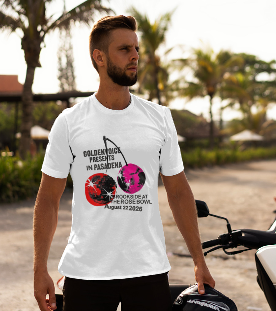 Goldenvoice Presents Pasadena Brookside At The Rose Bowl August 22 2026 Disco Cherry Baby T-Shirt