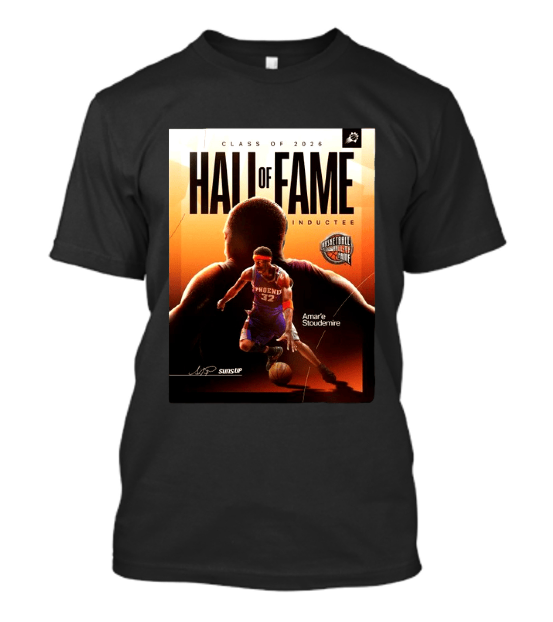 Class Of 2026 Hall Of Fame Inductee Amar'e Stoudemire Phoenix Suns Basketball T-Shirt