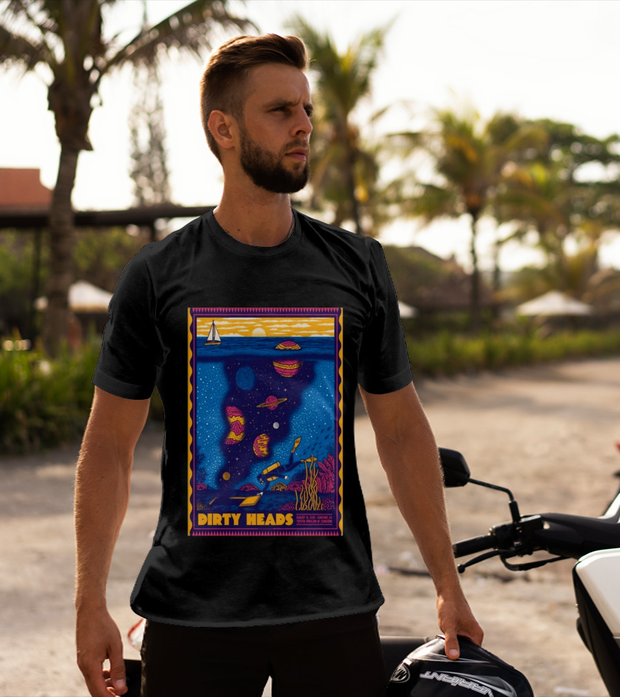 Dirty Heads August 15 2026 Tour Concord CA With Underwater Cosmic Scene T-Shirt
