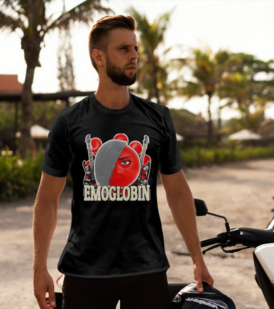 EMOGLOBIN Goblin Emoji With Emo Guitar T-Shirt