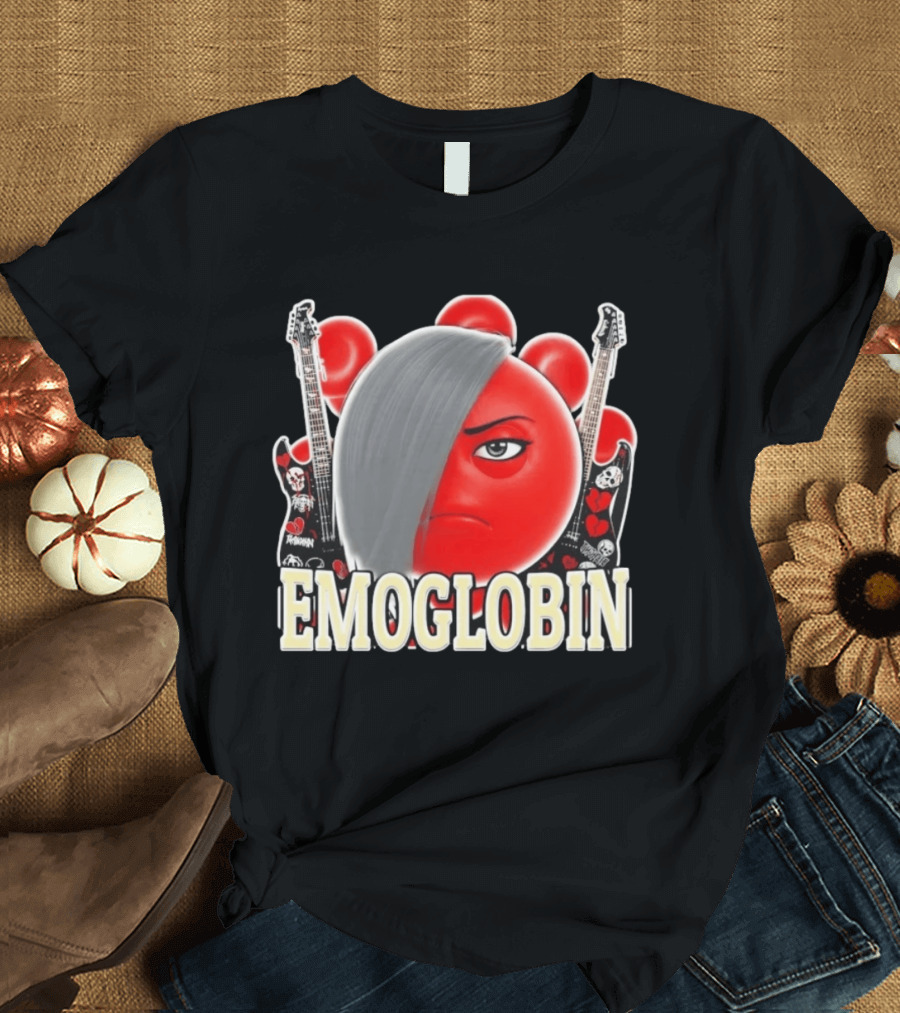EMOGLOBIN Goblin Emoji With Emo Guitar T-Shirt