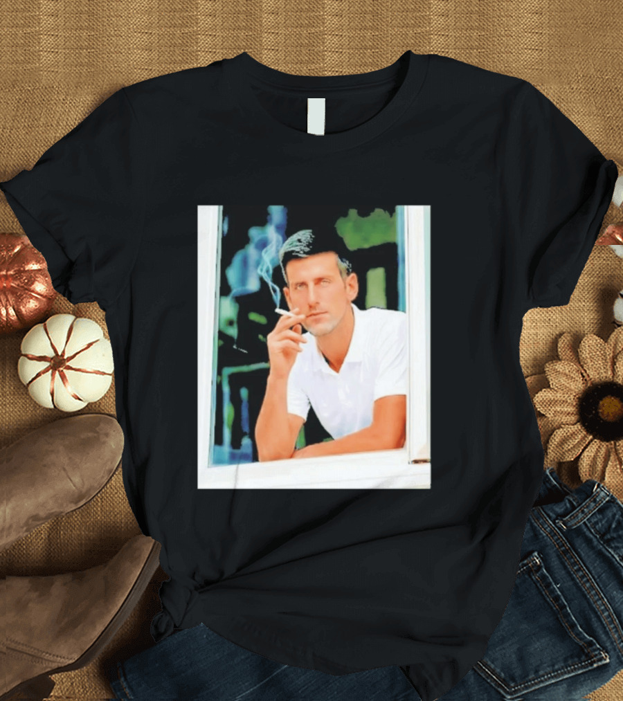 Novak Djokovic Smoking Tennis ATP Champion T-Shirt