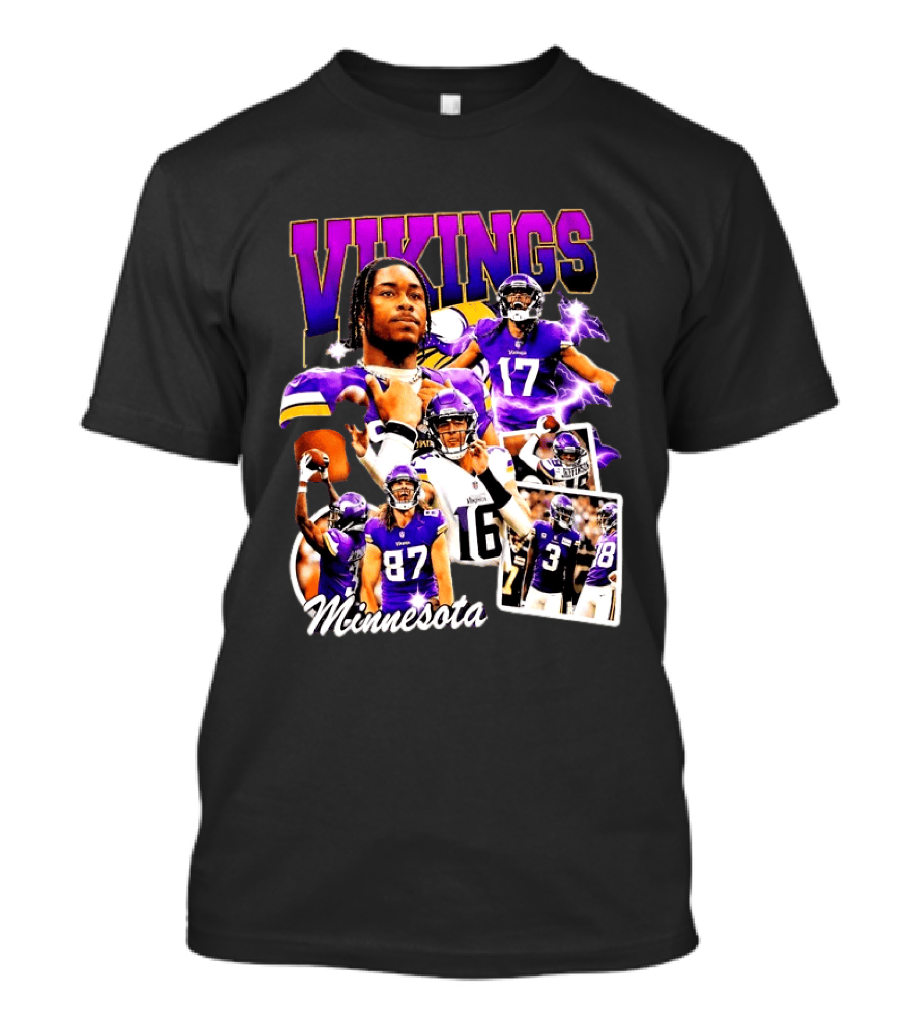 Fanatics Minnesota Vikings Notorious Justin Jefferson 87 83 16 17 Football T-Shirt