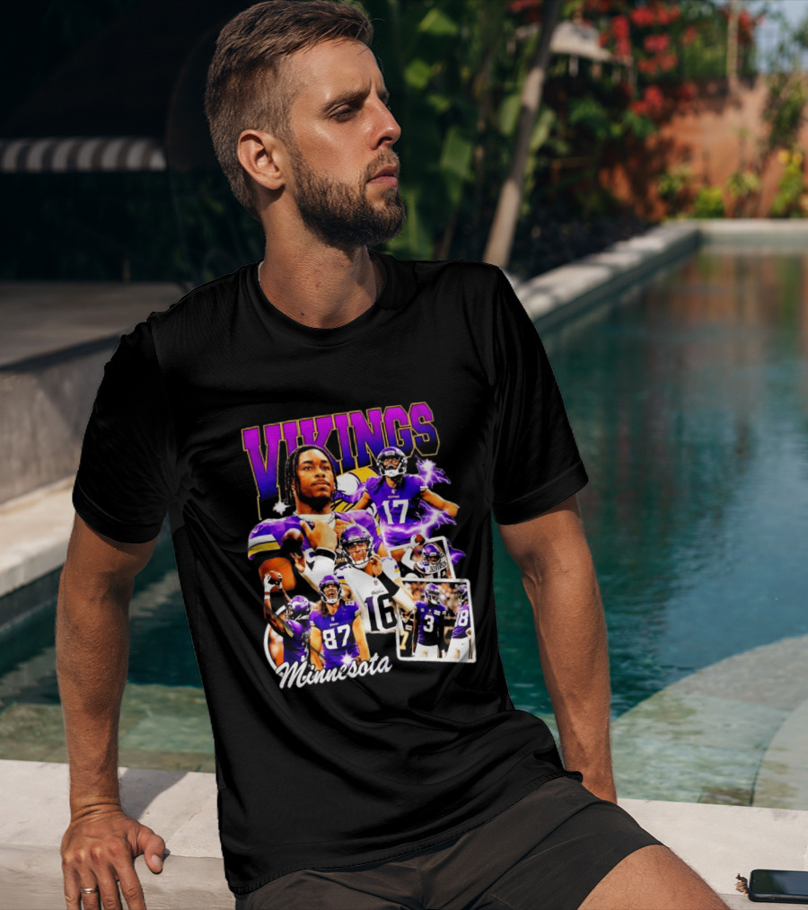 Fanatics Minnesota Vikings Notorious Justin Jefferson 87 83 16 17 Football T-Shirt
