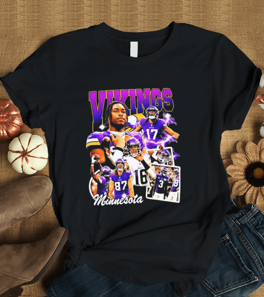 Fanatics Minnesota Vikings Notorious Justin Jefferson 87 83 16 17 Football T-Shirt