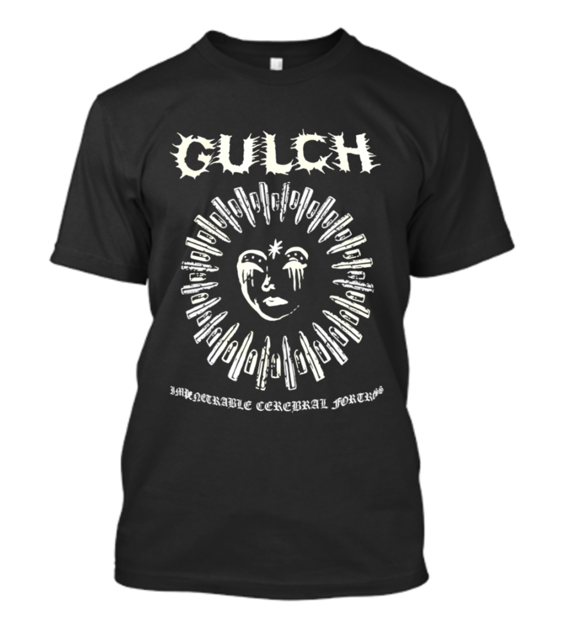 Gulch Impenetrable Cerebral Fortress Knife Face Symbol Hardcore T-Shirt