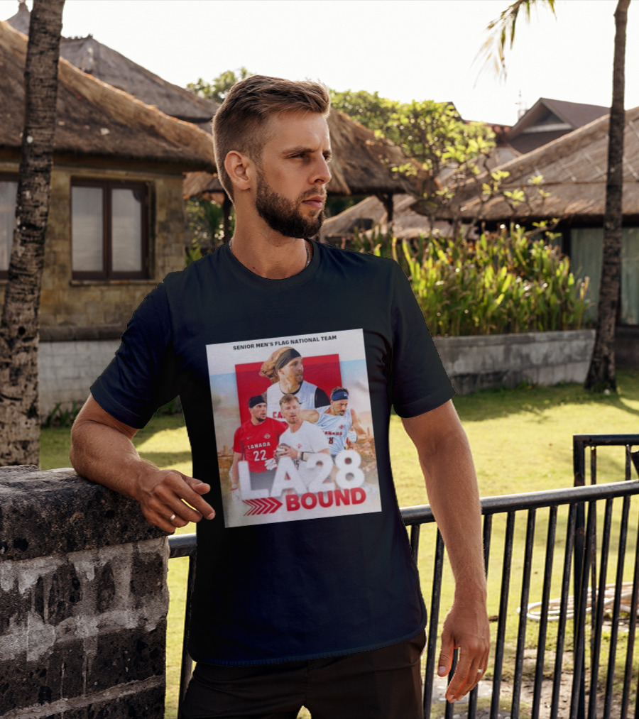 Senior Men's Flag National Team Canada LA28 Bound Canada Football Team Players T-Shirt