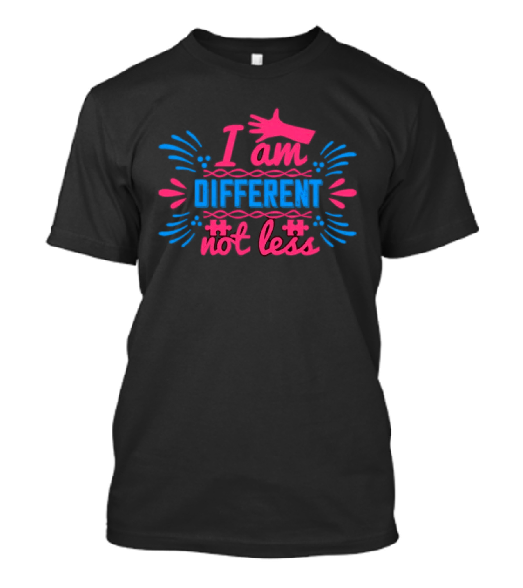I Am Different Not Less Autism Awareness Editable T-Shirt