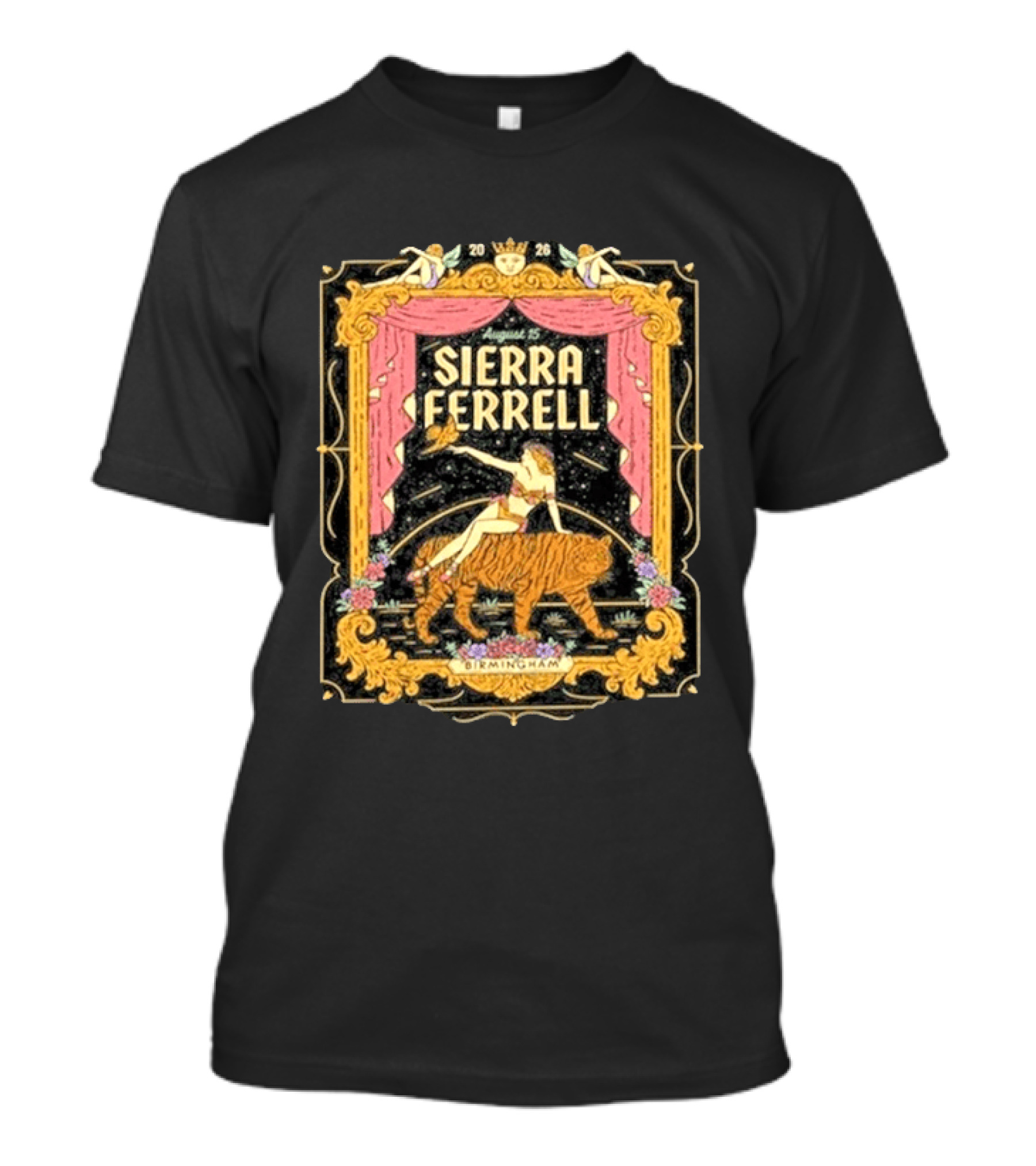 Sierra Ferrell August 15 Birmingham AL 2026 Vintage Circus Tiger T-Shirt