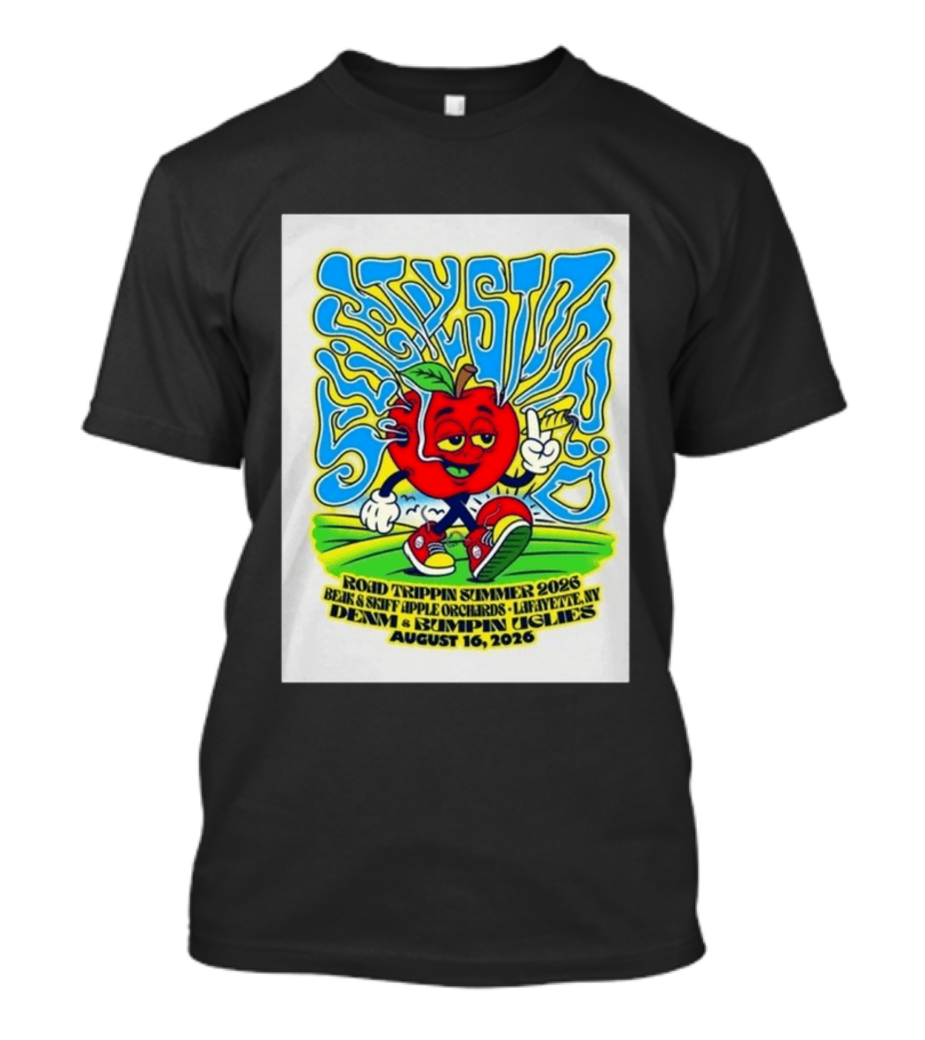 Slightly Stoopid Road Trippin Summer 2026 Beak & Skiff Orchards LaFayette NY August 16 With Denim And Bumpin Uglies T-Shirt