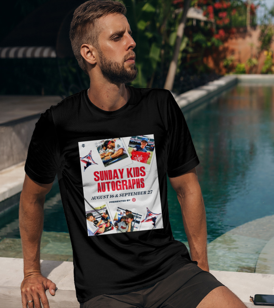 Sunday Kids Autographs August 16 & September 27 Presented By Target Twins Event T-Shirt