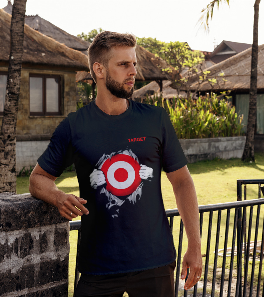 Target Ripped Chest Bullseye T-Shirt