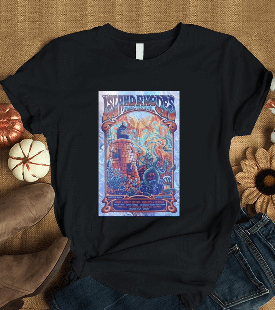 Island Rhodes Music Festival 2026 Centreville Bank Stadium Sublime Slightly Stoopid Rebelution The Roots August 15 16 Limited T-Shirt