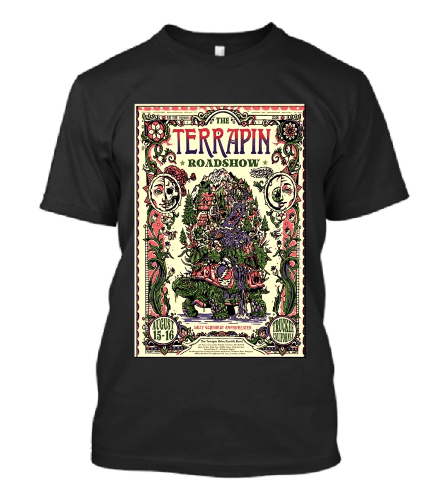 Terrapin Roadshow August 15 16 2026 Salty Gebhardt Amphitheater Truckee California T-Shirt