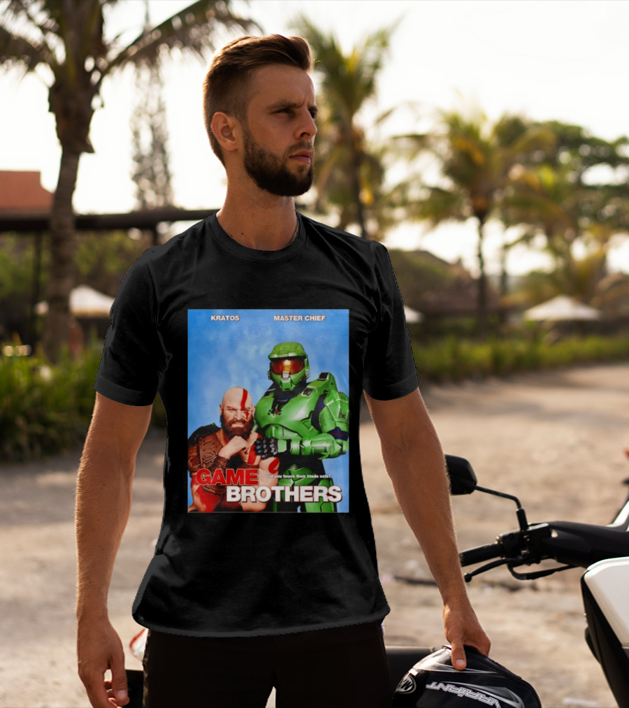 Kratos Master Chief Game Brothers Did You Touch Their Blade Sets T-Shirt