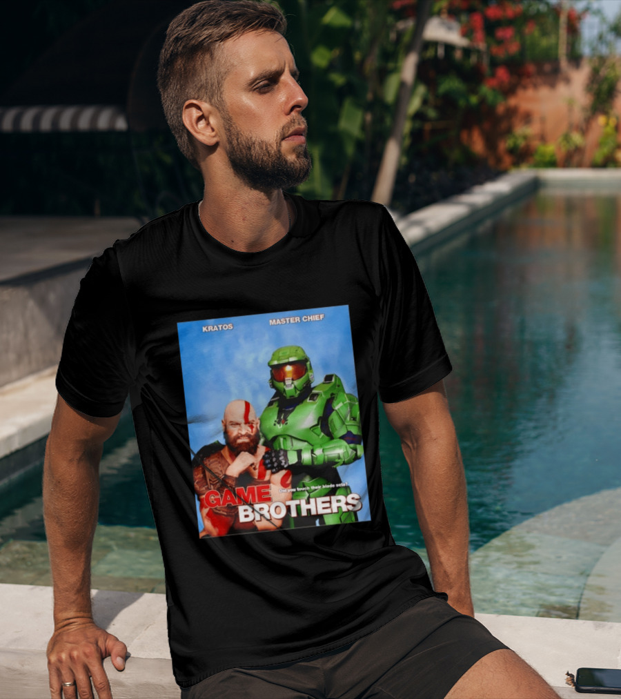 Kratos Master Chief Game Brothers Did You Touch Their Blade Sets T-Shirt