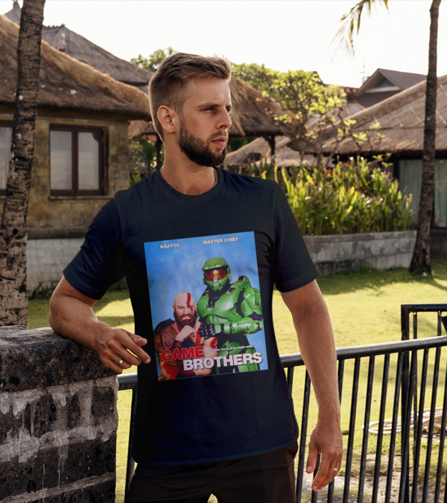 Kratos Master Chief Game Brothers Did You Touch Their Blade Sets T-Shirt