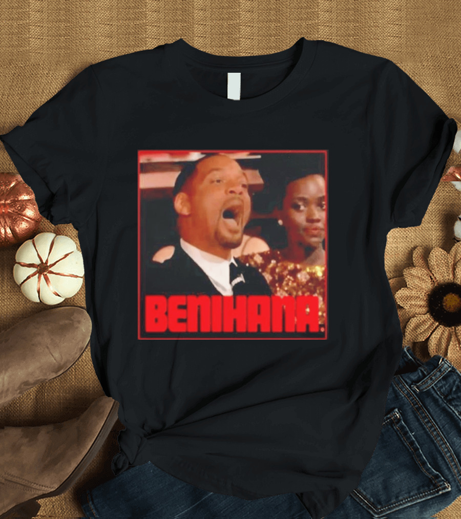 Benihana Will Smith Oscar 2022 Reaction Image T-Shirt