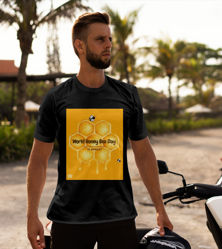 World Honey Bee Day 15 August Honeycomb T-Shirt