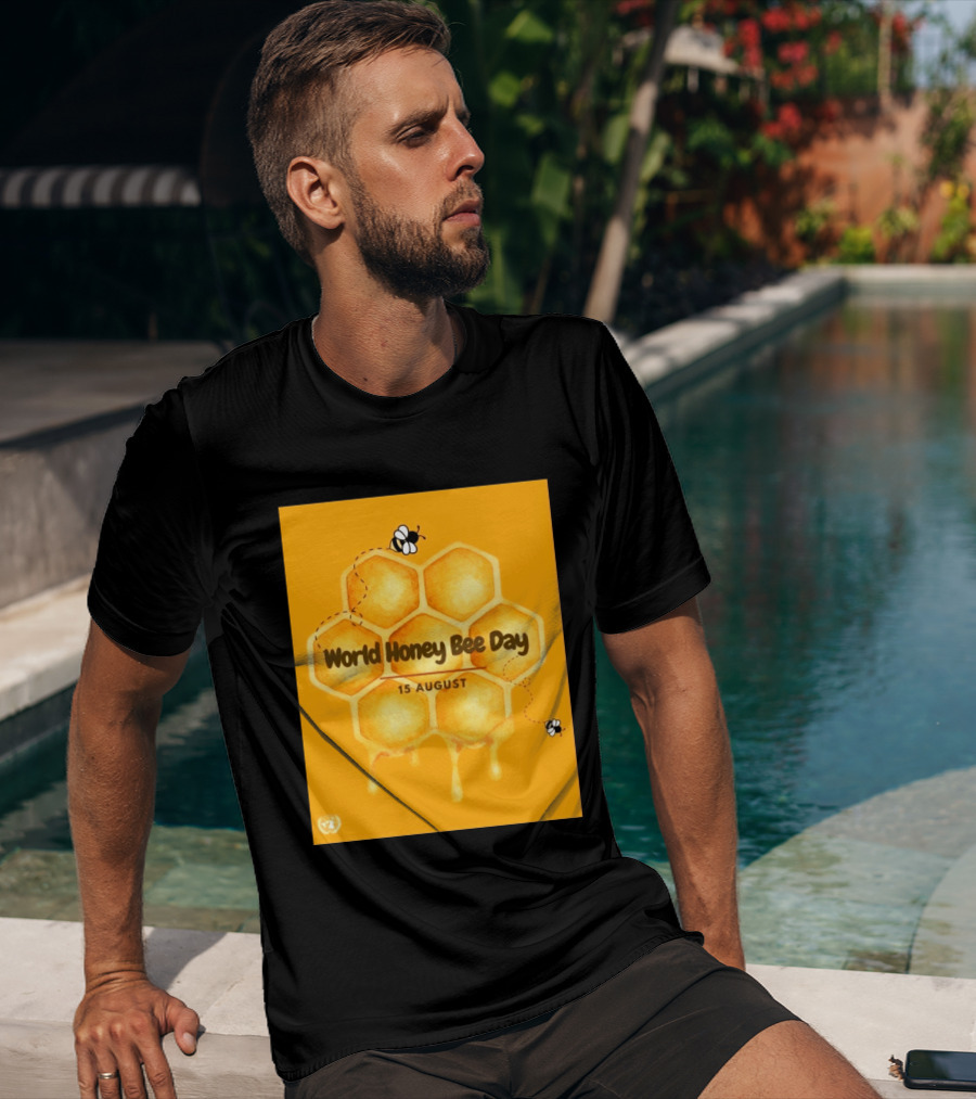 World Honey Bee Day 15 August Honeycomb T-Shirt