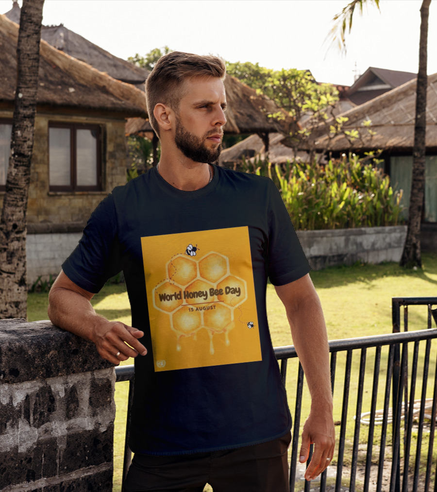 World Honey Bee Day 15 August Honeycomb T-Shirt