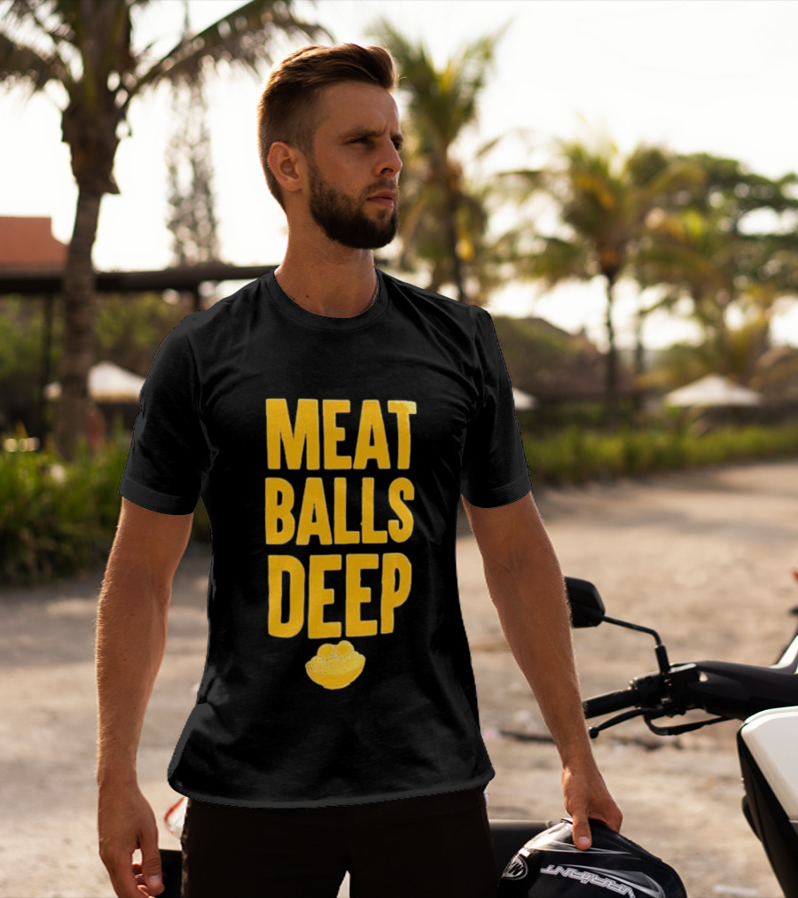 Meat Balls Deep Pasta Bowl Yellow T-Shirt