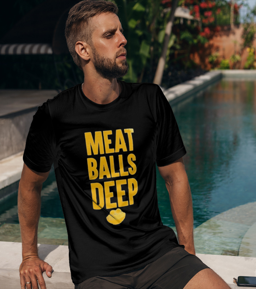 Meat Balls Deep Pasta Bowl Yellow T-Shirt