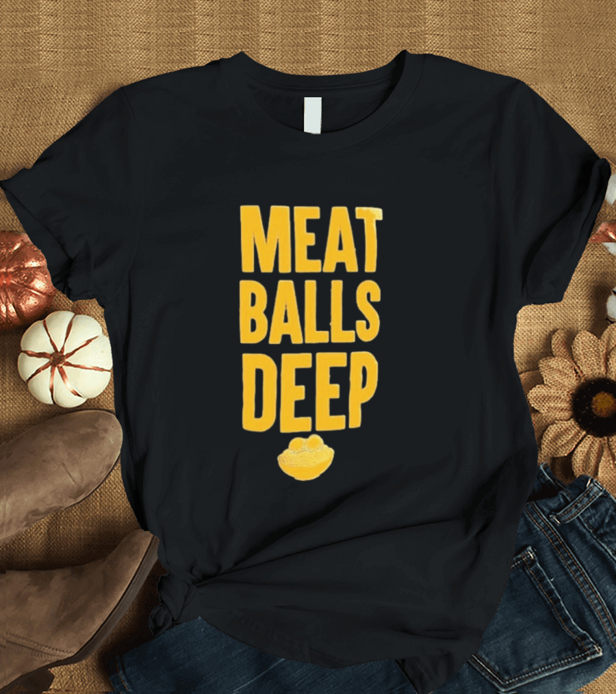 Meat Balls Deep Pasta Bowl Yellow T-Shirt