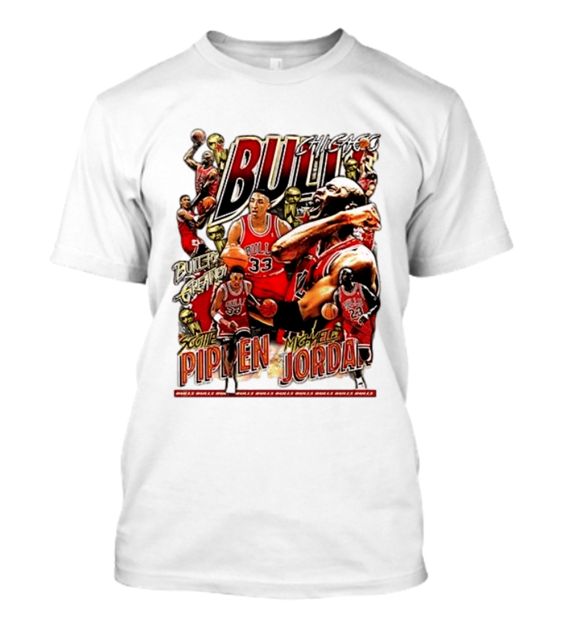 Chicago Bull Machael Jordan X Scotie Pippen Build For Greatness T-Shirt