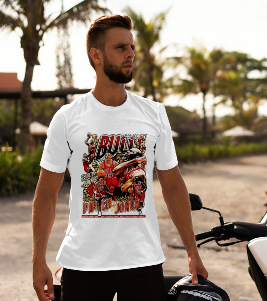 Chicago Bull Machael Jordan X Scotie Pippen Build For Greatness T-Shirt