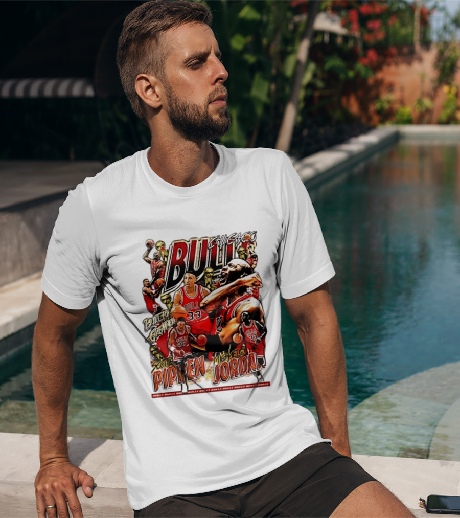 Chicago Bull Machael Jordan X Scotie Pippen Build For Greatness T-Shirt