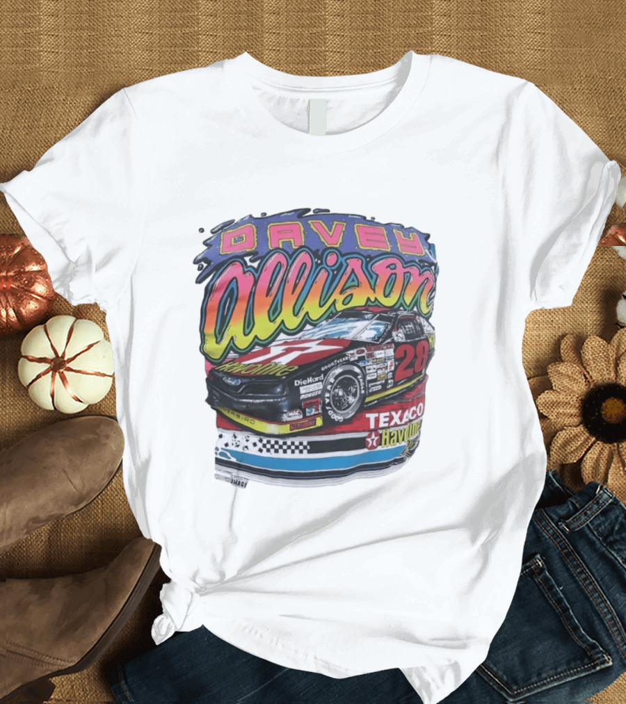 Davey Allison 28 Texaco Havoline Racing Ford Thunderbird T-Shirt