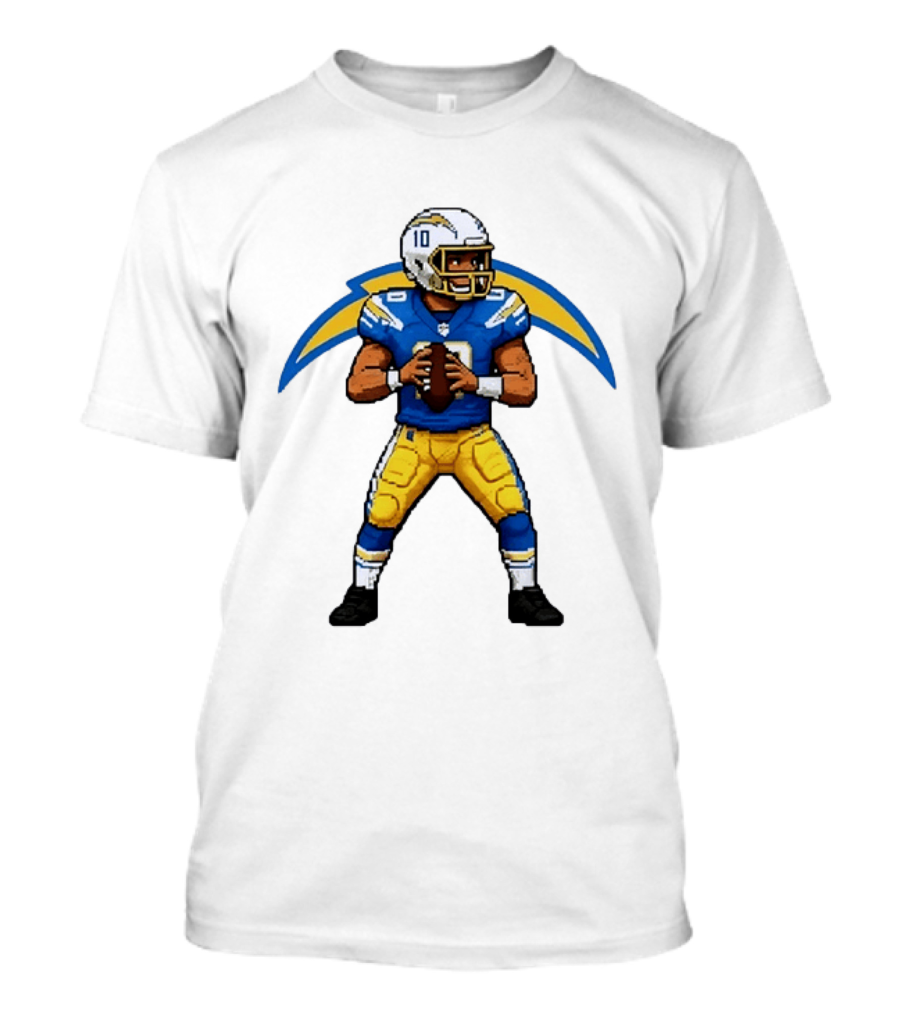 Justin Herbert Los Angeles Chargers Pixel T-Shirt