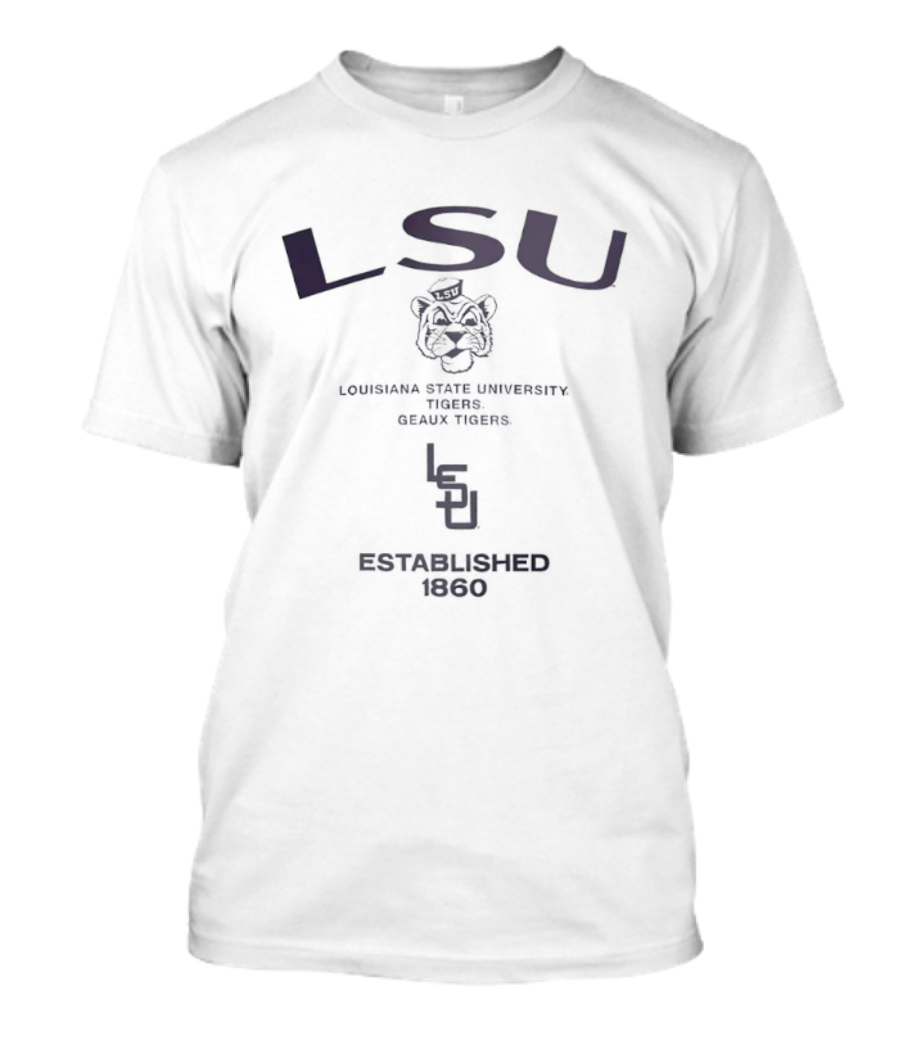 LSU Tigers Geaux Tigers Louisiana State University Established 1860 T-Shirt