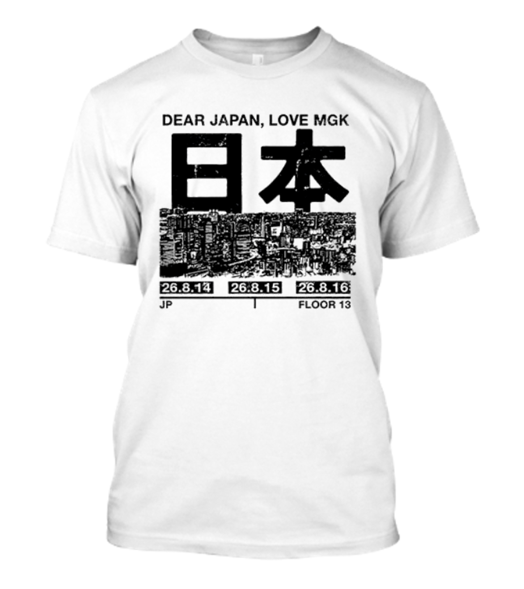 Dear Japan Love MGK Summer Sonic Tour Japan Dates 2013 T-Shirt