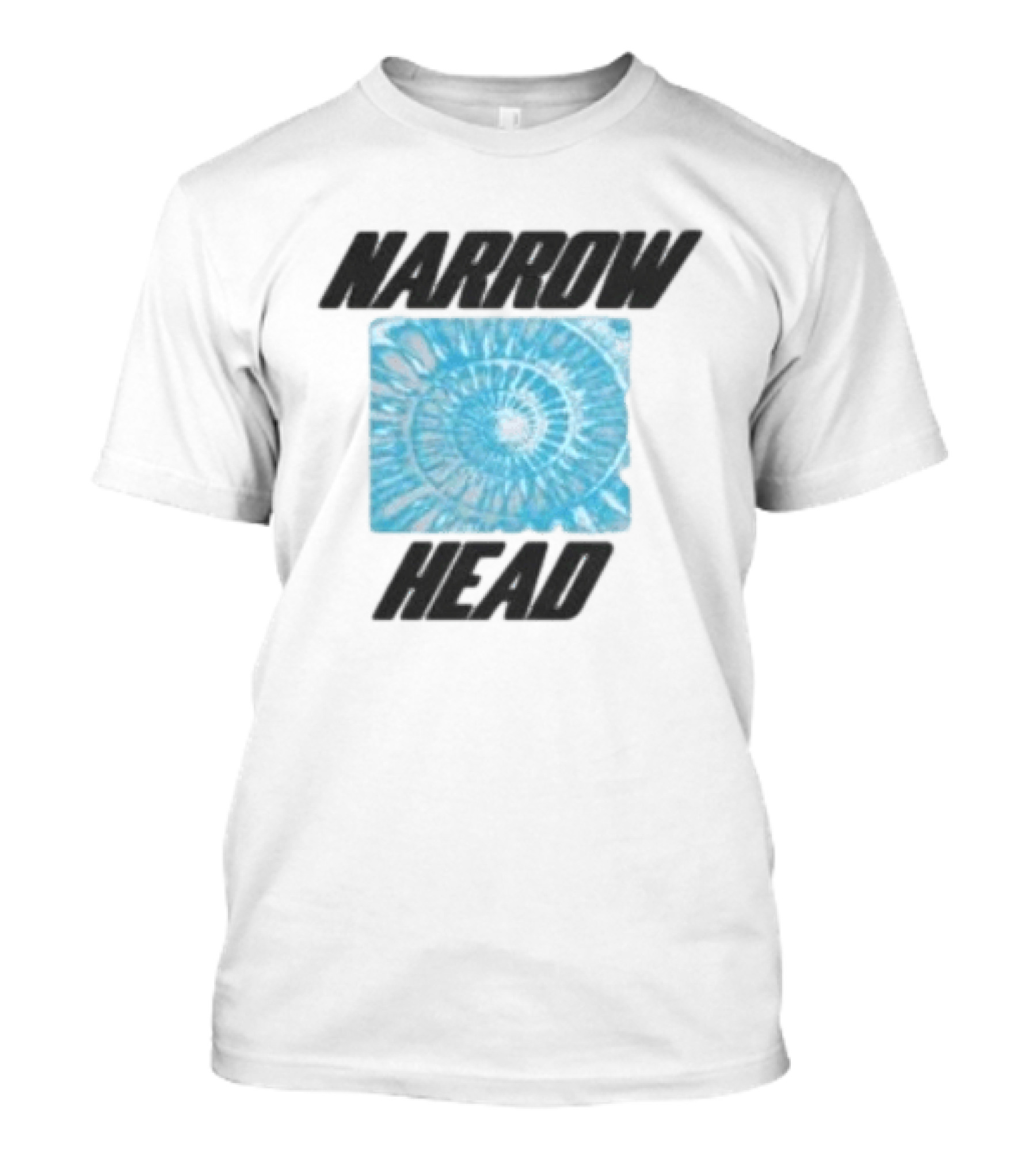 Narrow Head Blue Spiral Shell Tie Dye T-Shirt